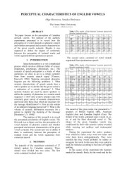 book Perceptual characteristics of English vowels