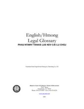 book English/Hmong Legal Glossary