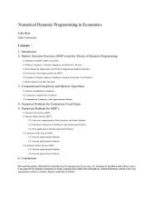 book Numerical Dynamic Programming in Economics