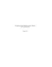 book Combinatorial Mathematics Notes