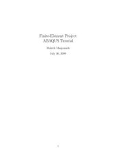 book Finite-Element Project ABAQUS Tutorial