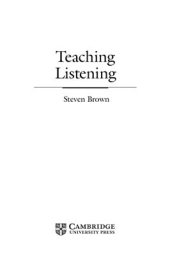 book Teaching Listening