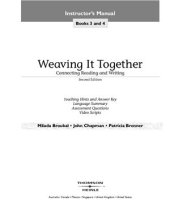 book Weaving It Together - Instructor's Manual Book 3-4 - 2nd E