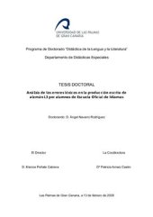 book Análisis de los errores léxicos en la producción escrita de alemán L3 por alumnos de Escuela Oficial de Idiomas