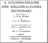 book A Luganda-English and English-Luganda Dictionary