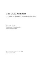 book The ODE Architect. A Guide to the ODE Architect Solver Tool