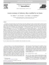 book Erosion resistance of refractory alloys modified by ion beams