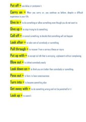 book 15 Useful Phrasal Verbs. Worksheet