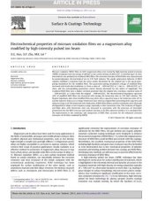 book Electrochemical properties of microarc oxidation films on a magnesium alloy modified by high-intensity pulsed ion beam