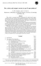 book Flux vortices and transport currents in type II superconductors