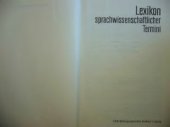 book Lexikon sprachwissenschaftlicher Termini