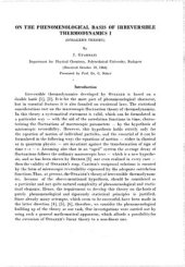 book On the phenomenological basis of irreversible thermodynamics