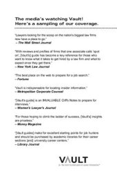 book Vault Guide to Corporate Law Careers