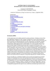 book Littérature et linguistique: diversité des langues, diversité des textes