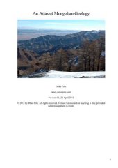 book An Atlas of Mongolian Geology