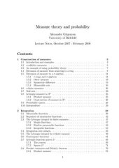 book Measure theory and probability