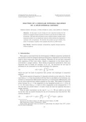 book Solution of a singular integral equation by a split-interval method