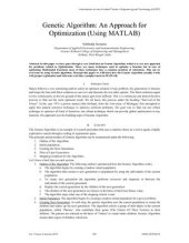 book Genetic Algorithm: An Approach for Optimization (Using MATLAB)