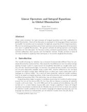 book Linear Operators and Integral Equations in Global Illumination