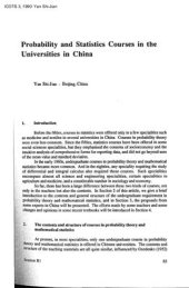 book Probability and Statistics Courses in the Universities in China