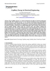 book Capillary Energy in Electrical Engineering