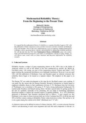 book Mathematical Reliability Theory: From the Beginning to the Present Time