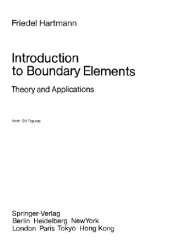 book Introduction to boundary elements: theory and applications