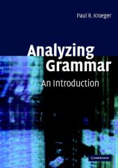 book Analyzing grammar: an introduction