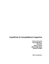 book Algorithms for computational linguistics