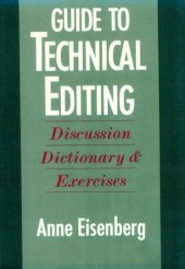 book Guide to technical editing: Discussion, dictionary, and exercise