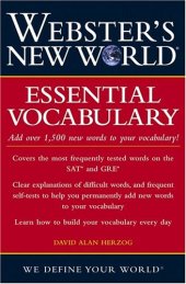 book Webster's New World Essential Vocabulary for SAT and GRE