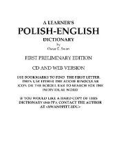 book Learner's Polish-English dictionary