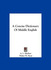 book A concise dictionary of Middle English