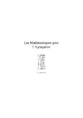 book Les Mathematiques pour l'agregation