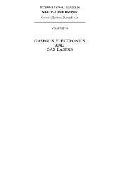 book Gaseous electronics and gas lasers