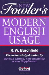 book The New Fowler's Modern English Usage