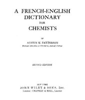 book A French-English dictionary for chemists