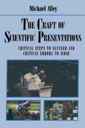 book The craft of scientific presentations: critical steps to succeed and critical errors to avoid