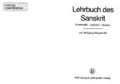 book Lehrbuch des Sanskrit: Grammatik, Lektionen, Glossar