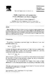 book Mellin transforms and asymptotics: Finite differences, Rice's integrals