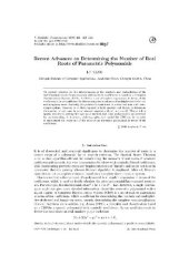 book Determining the number of real roots of parametric polynomials