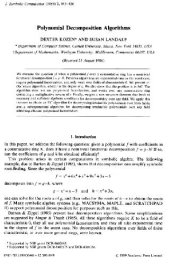 book Polynomial decomposition algorithm