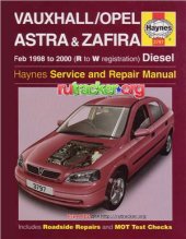 book Opel Vauxhall Astra & Zafira Feb 1998 to 2000 (R to W registration) Diesel