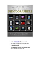 book Advanced Tips for Beginner/Amateur Photographers