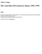 book The Anarchist Movement in Japan, 1906-1996