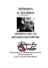 book Deportation, Its Meaning and Menace. Last Message to the People of America