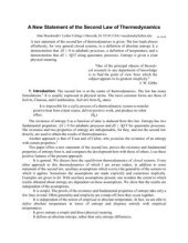 book A New Statement of the Second Law of Thermodynamics