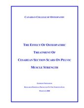 book The effect of osteopathic treatment of Cesarean section Scars on pelvic muscle strength