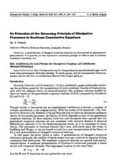 book An Extension of the Governing Principle of Dissipative Processes to Nonlinear Constitutive Equations