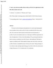 book P - and n - type microcrystalline silicon oxide (μc-SiOx: H) for applications in thin film silicon tandem solar cells